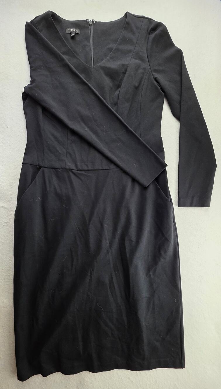 Talbots Black Long Sleeve Midi Dress Size 4